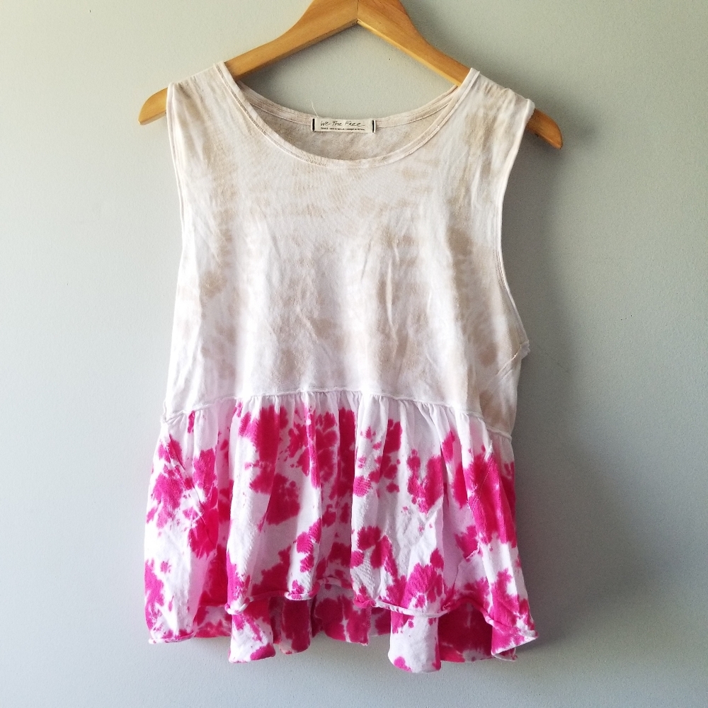 Free People Anytime Tie Dye Cotton Tank Top - Picture 4 of 10